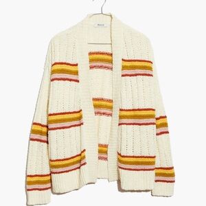Madewell Striped Diaz Open Cardigan XS